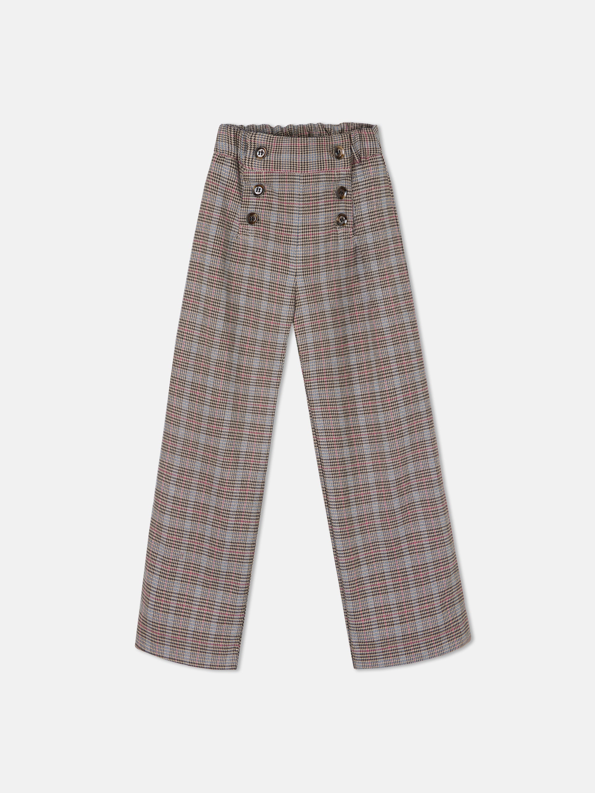 Brown plaid girl pants