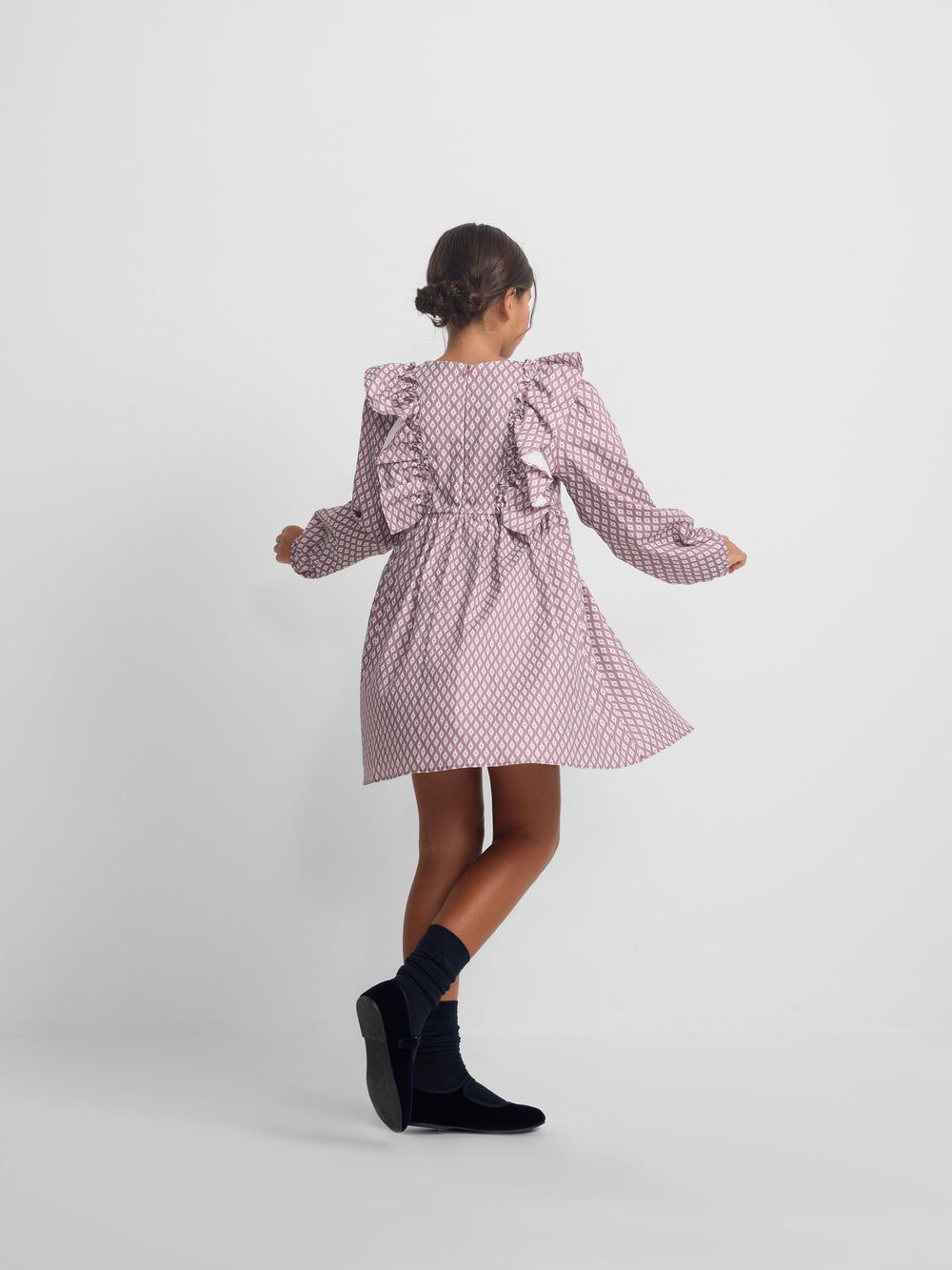 Vestido girl estampado etnico morado