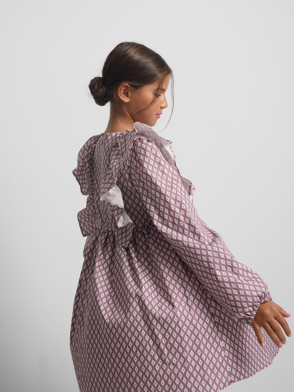 Vestido girl estampado etnico morado