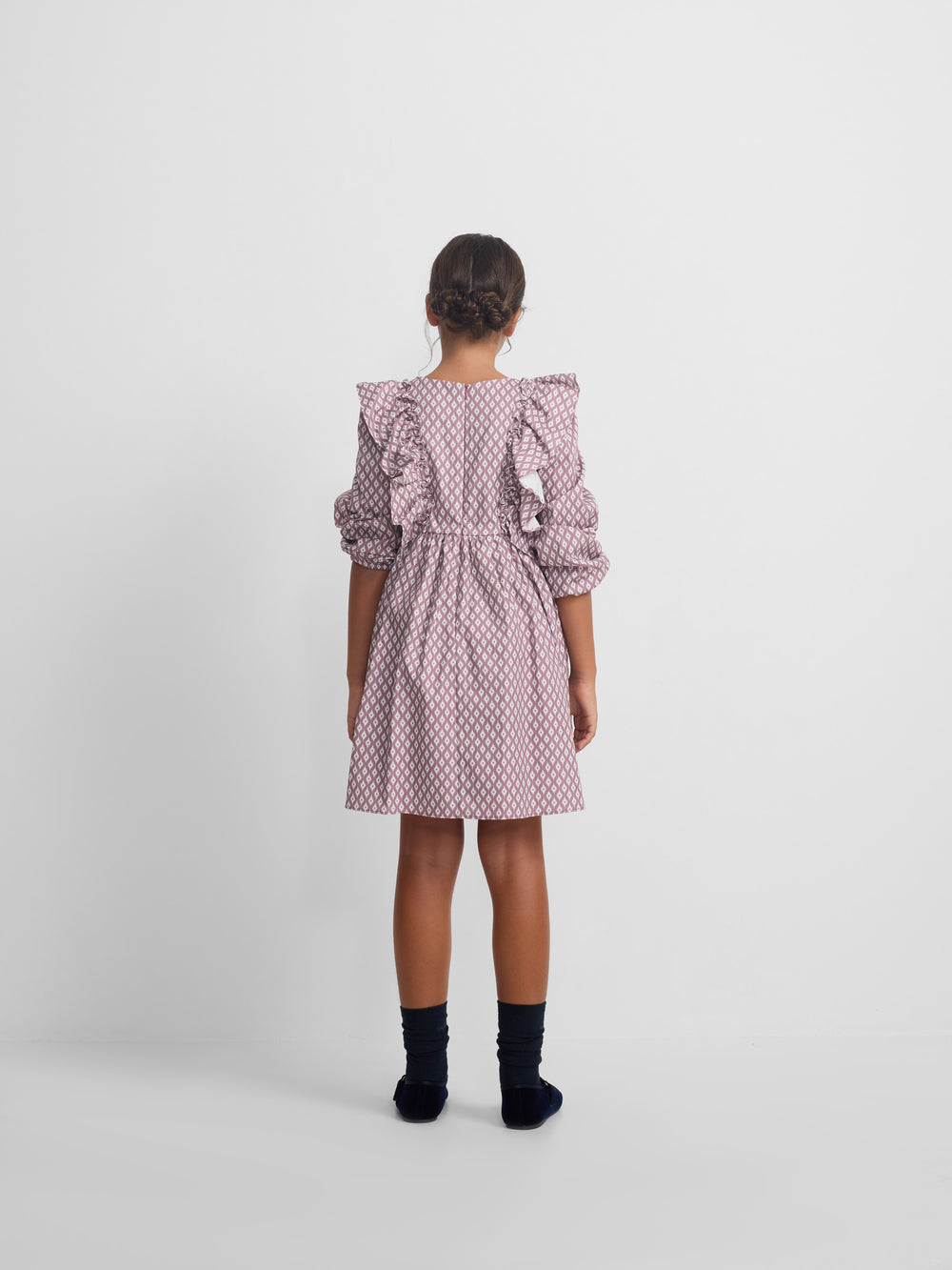 Vestido girl estampado etnico morado