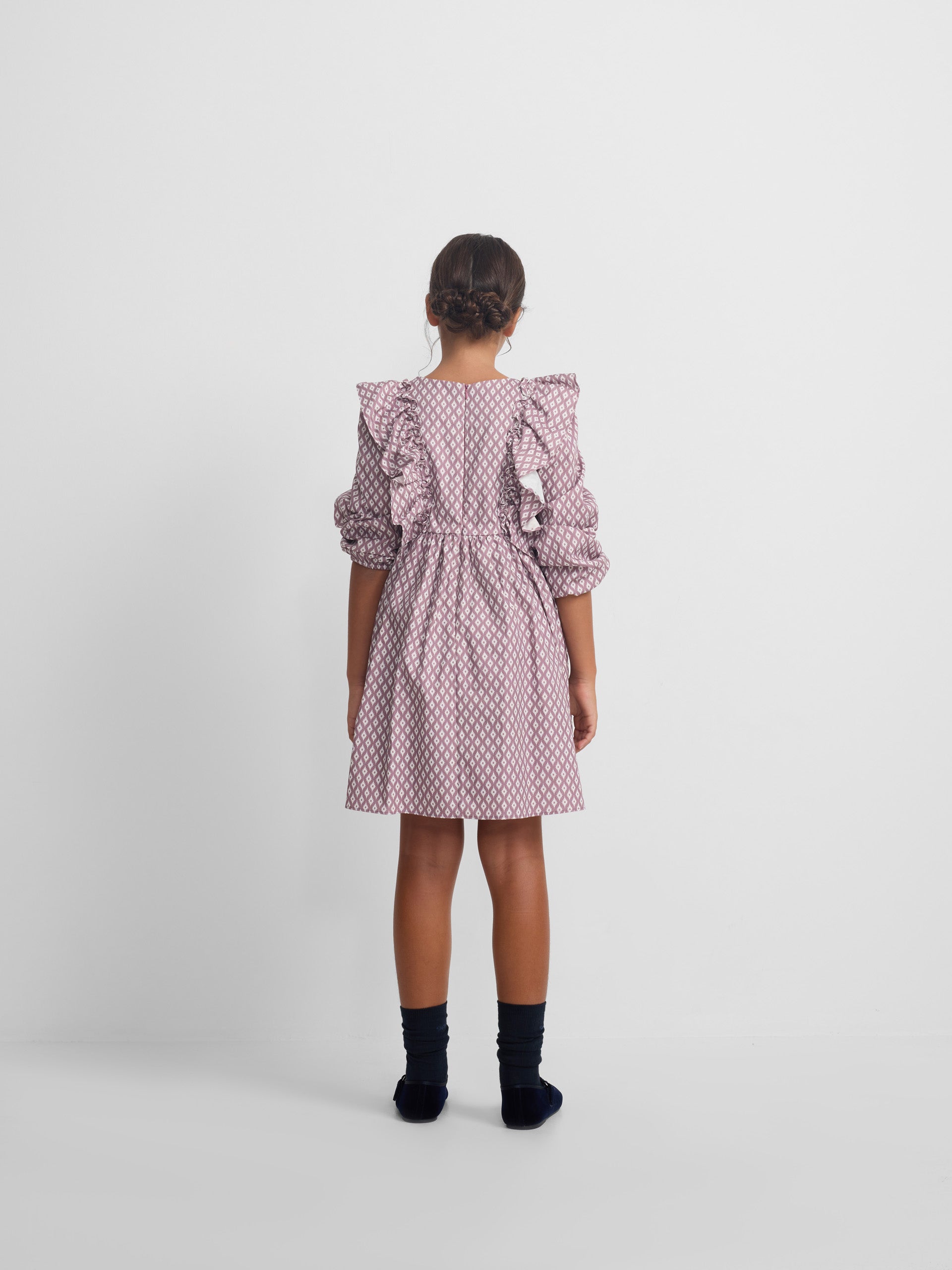 Vestido girl estampado etnico morado