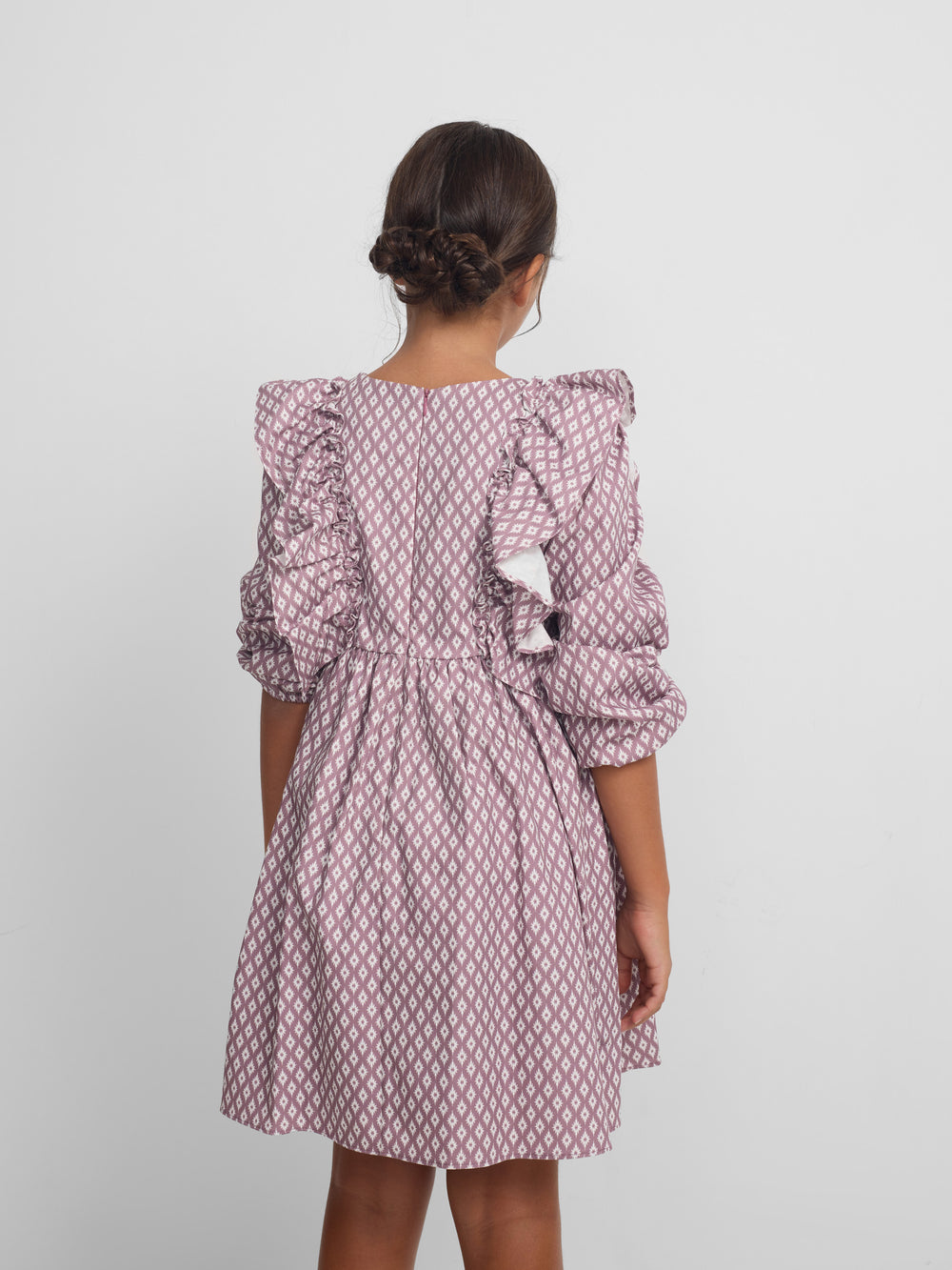 Vestido girl estampado etnico morado