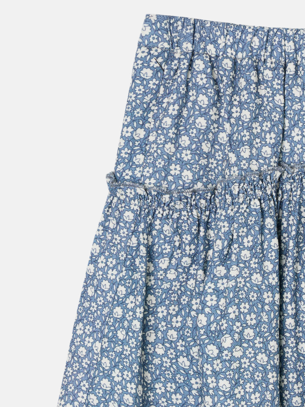 Falda girl estampado flores azul claro