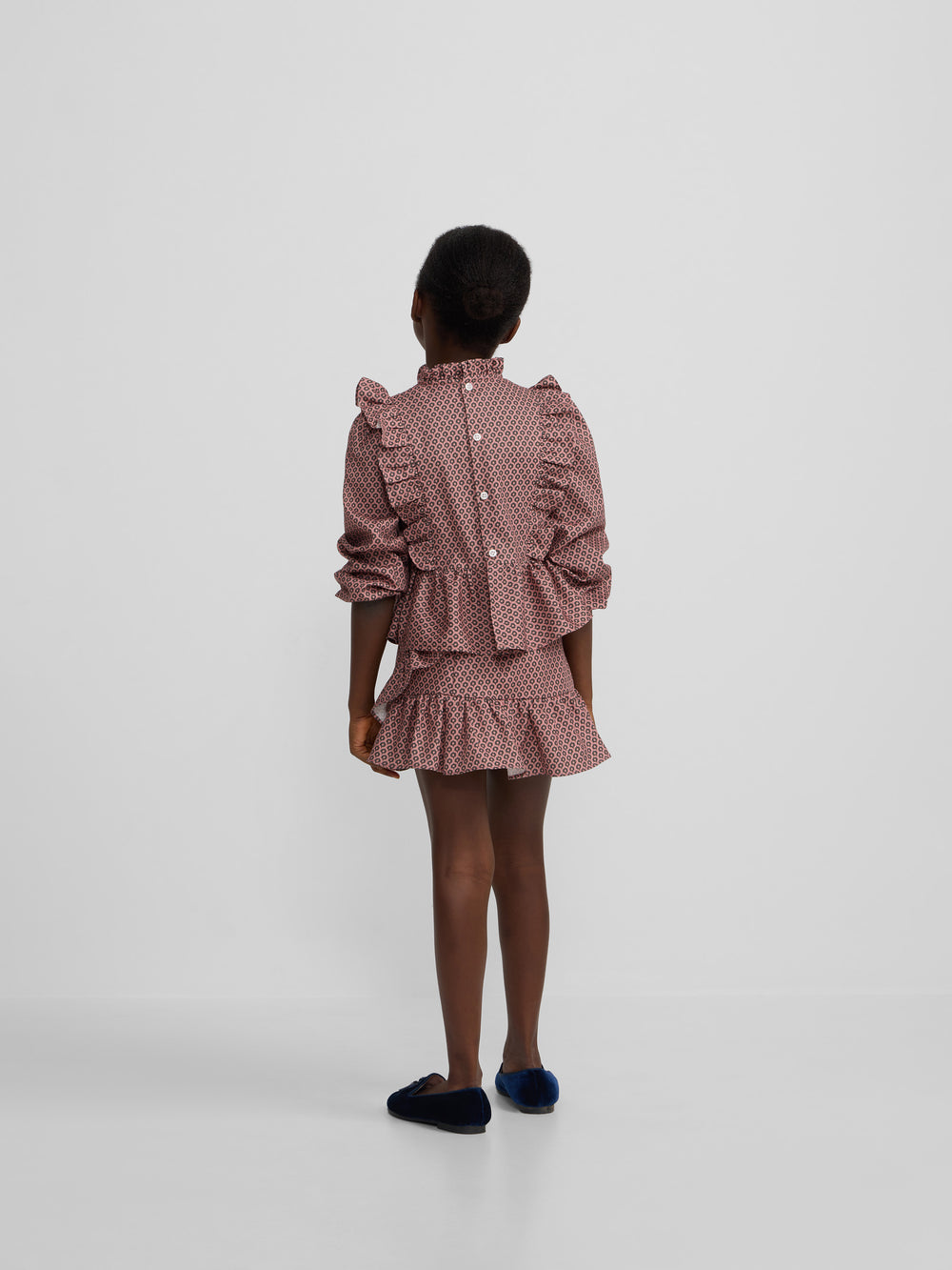 Falda girl estampado etnico rosa