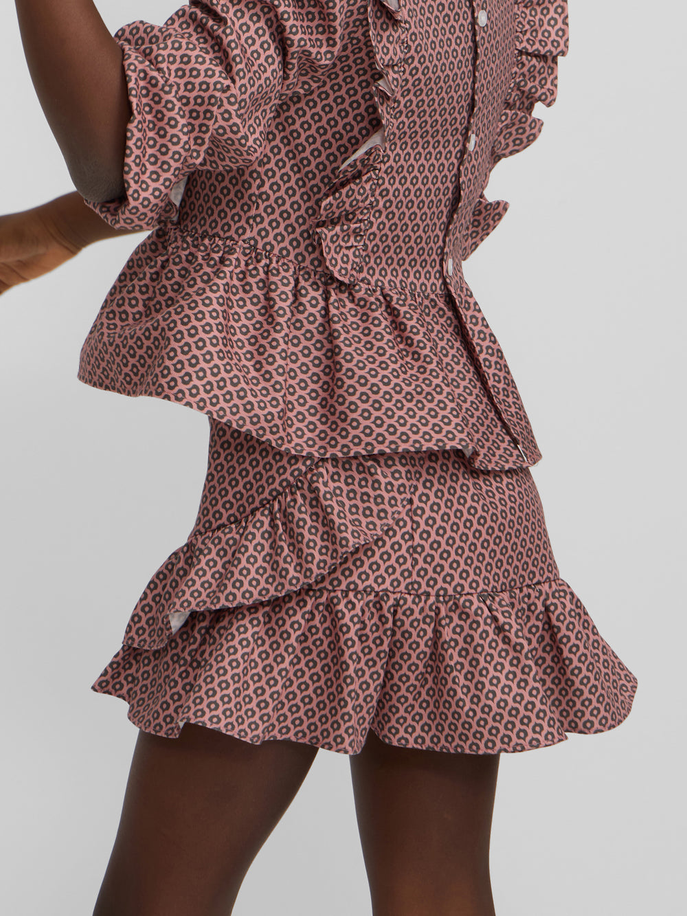 Falda girl estampado etnico rosa