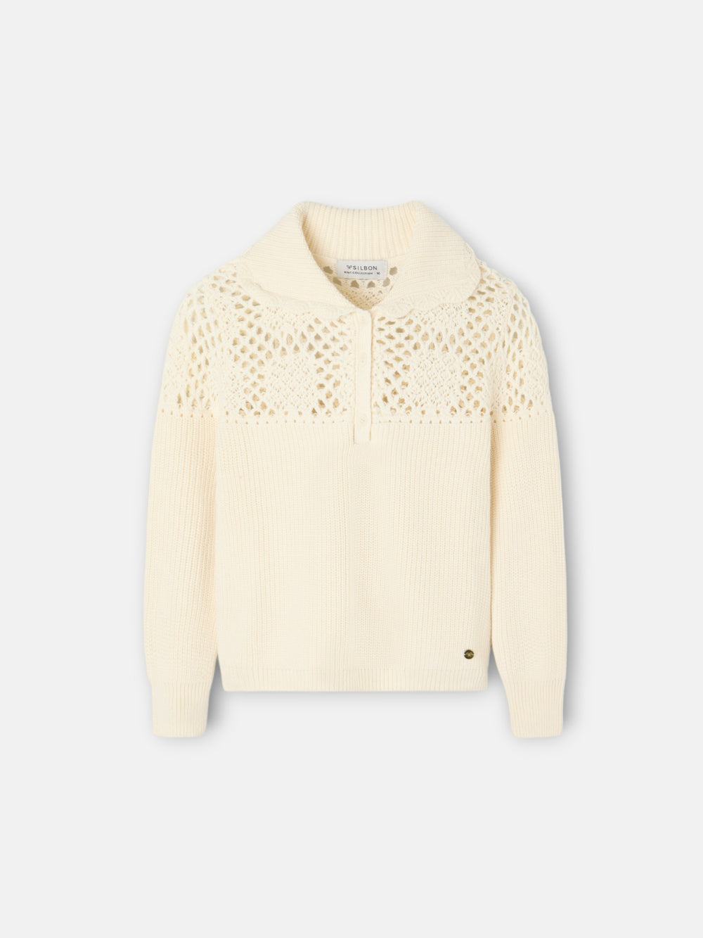 Jersey girl punto crochet crudo