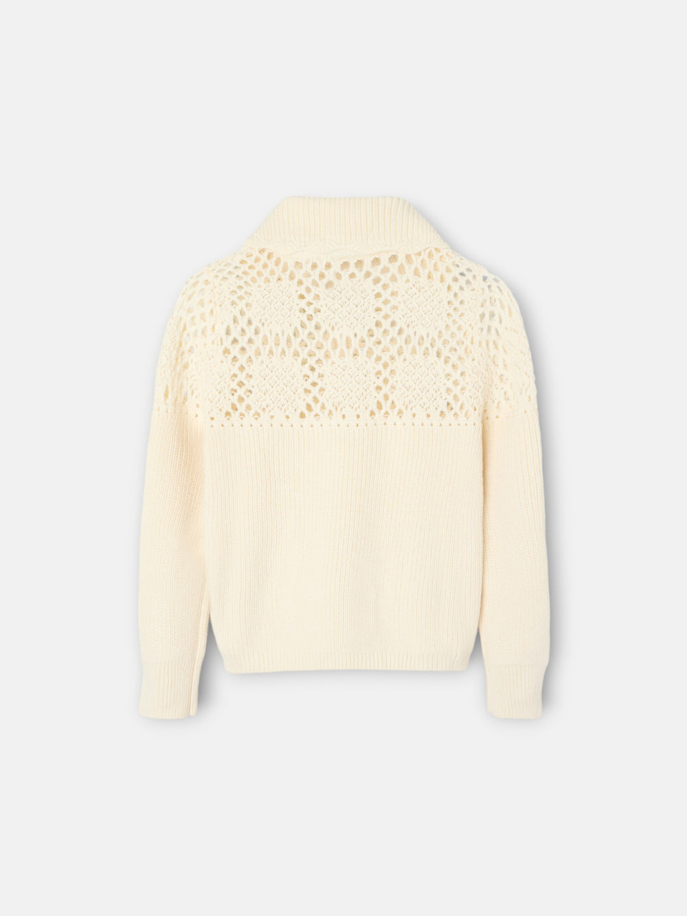 Jersey girl punto crochet crudo