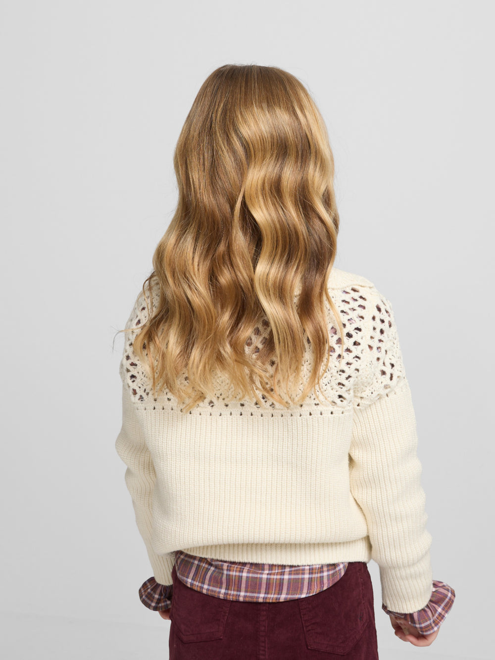 Jersey girl punto crochet crudo