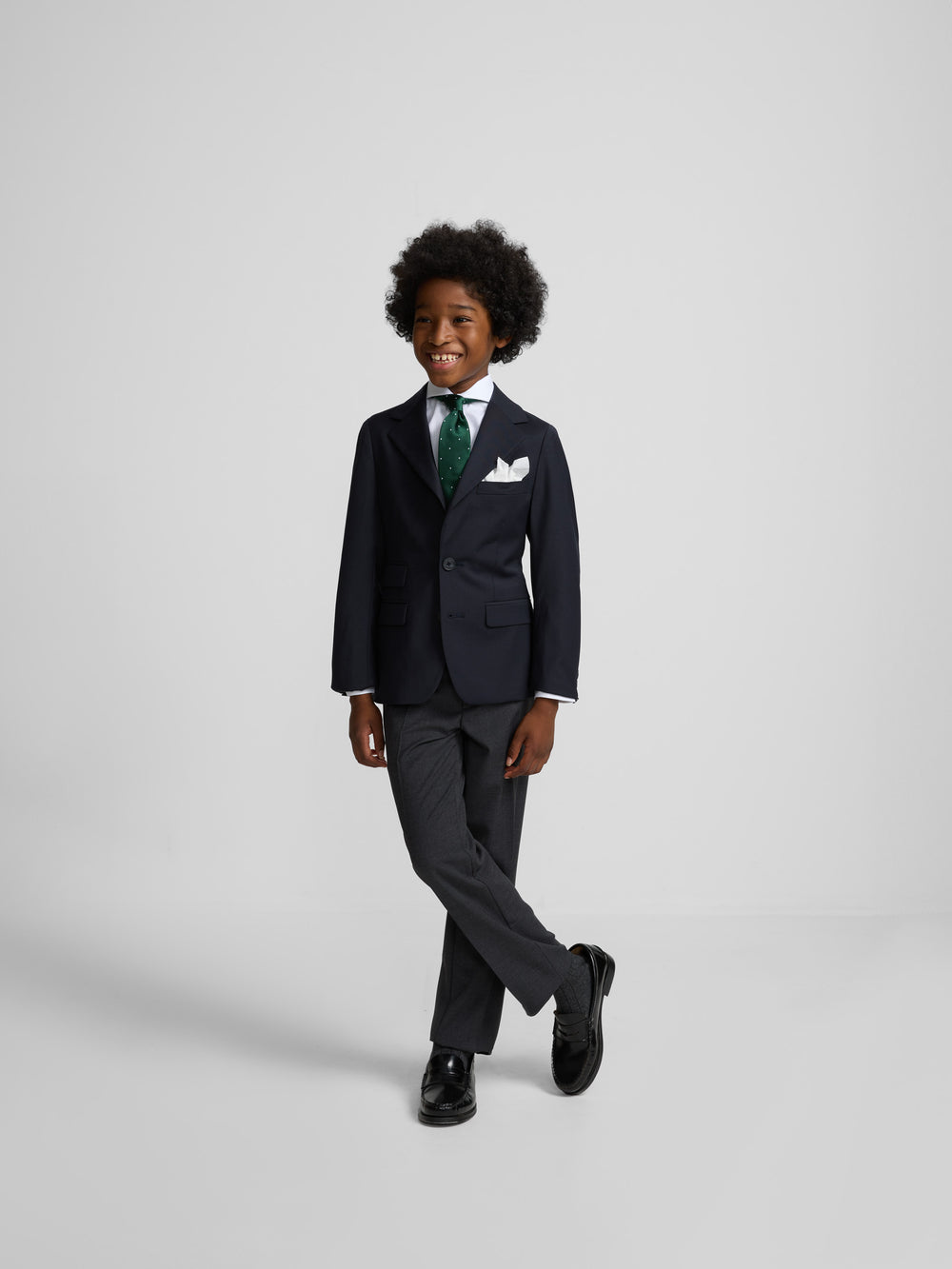 Americana kids clasica lisa azul marino