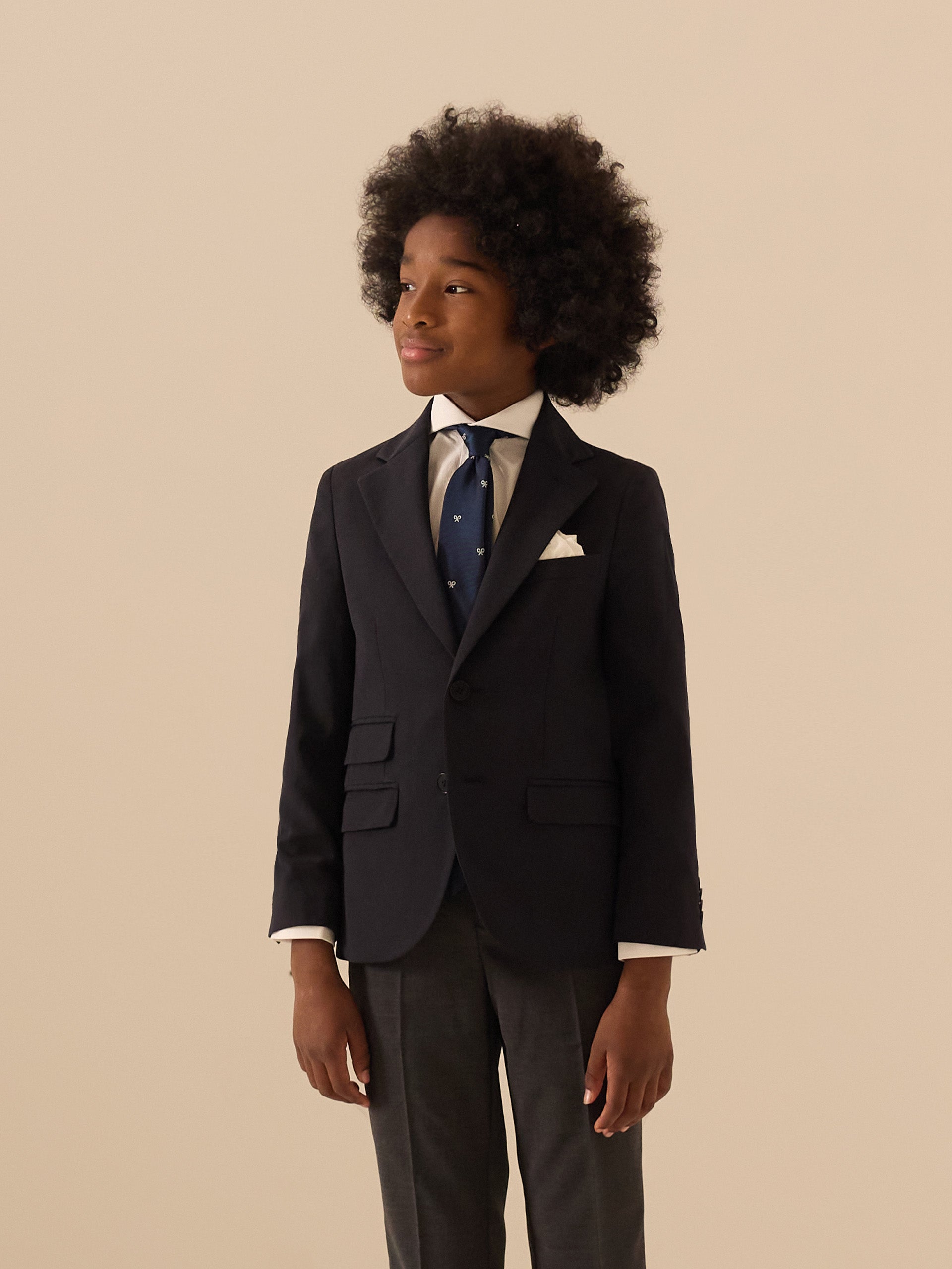 Americana kids clasica lisa azul marino