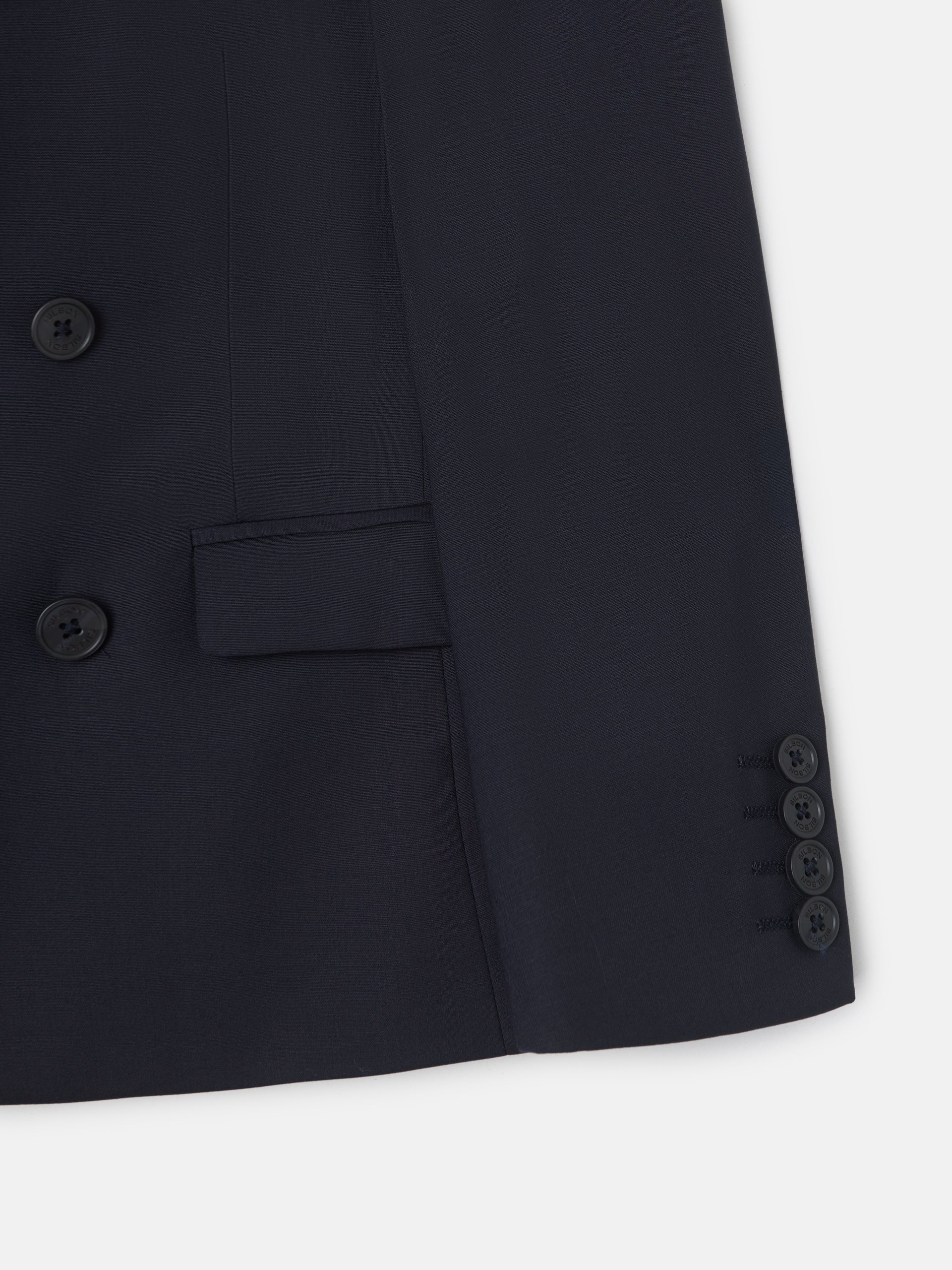 Blazer clássico cruzado azul-marinho para crianças