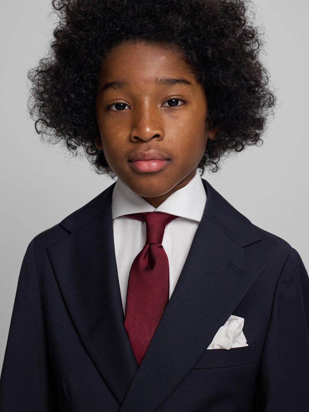 Veste classique croisée pour enfants bleu marine