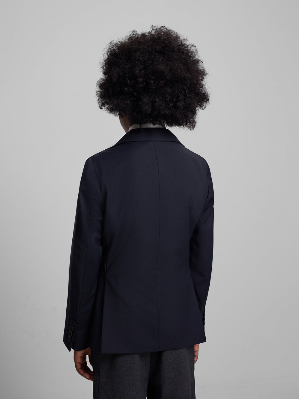 Veste classique croisée pour enfants bleu marine