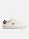 Baskets classiques Silbon blanches et bordeaux