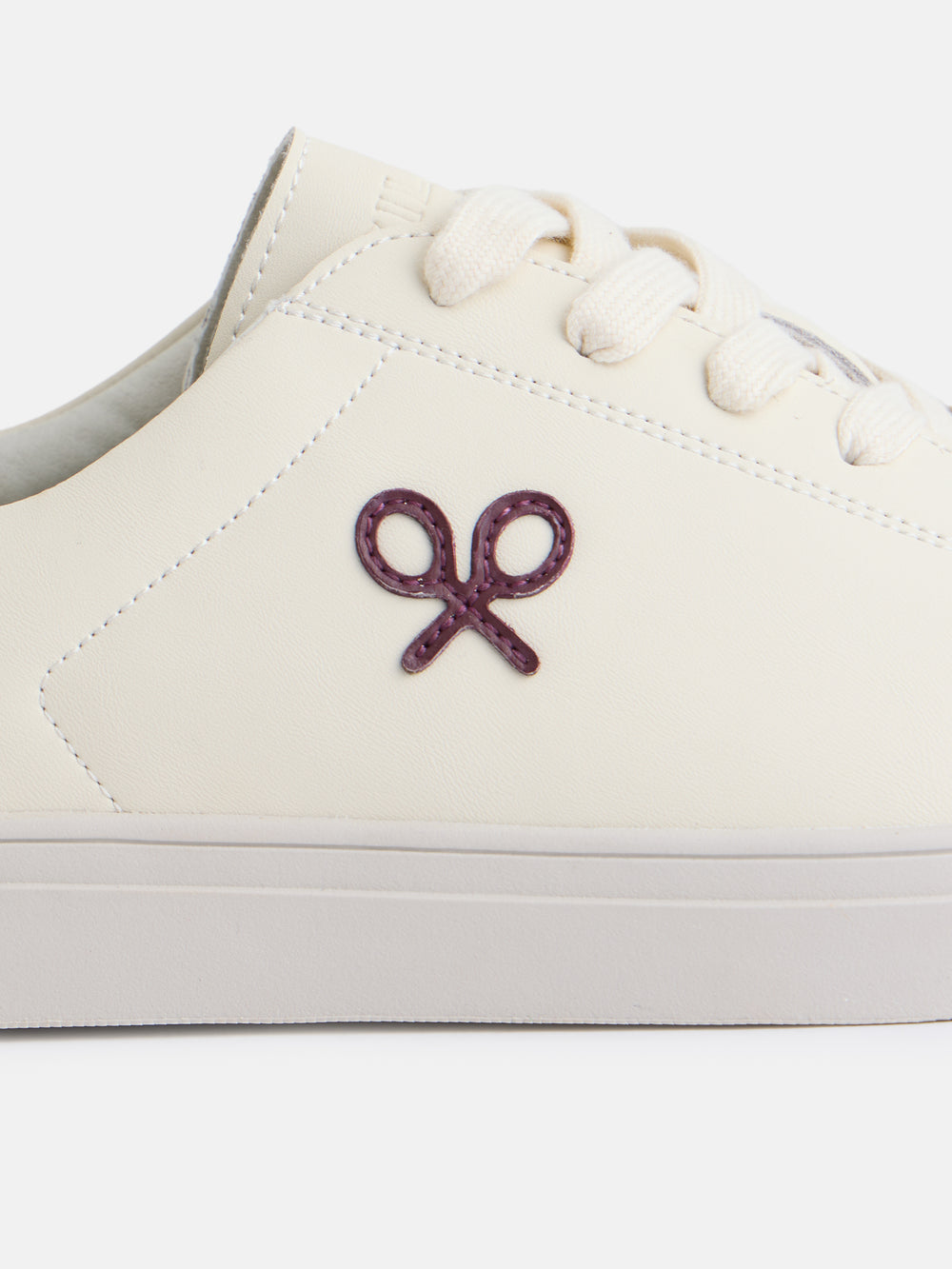 Sapatilha Silbon clássica branca e bordô