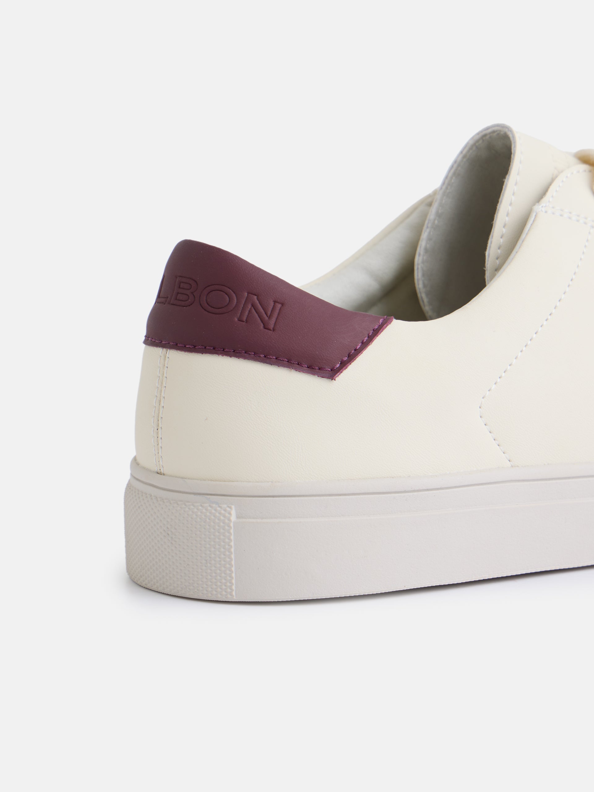 Sapatilha Silbon clássica branca e bordô