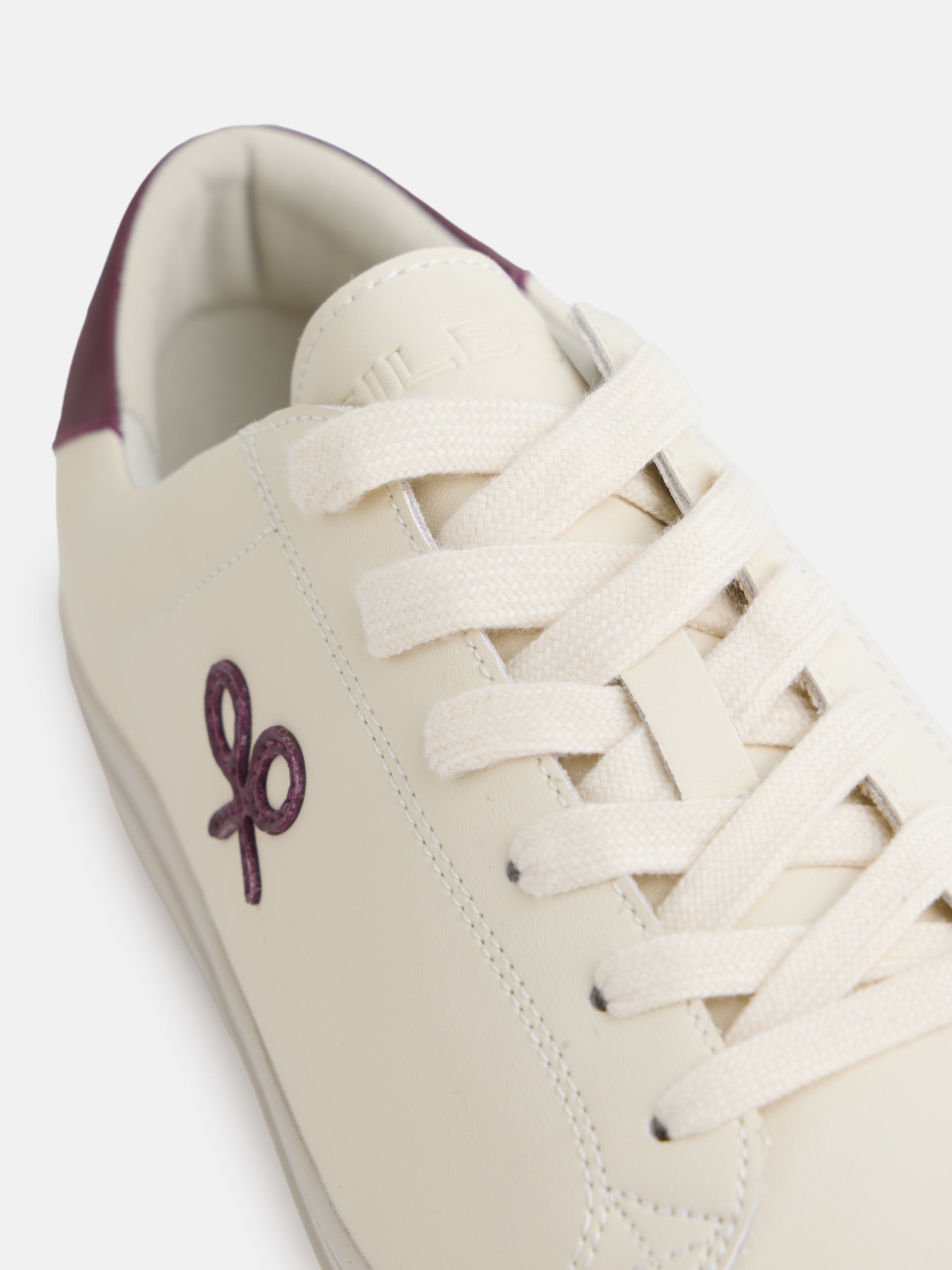 Sapatilha Silbon clássica branca e bordô