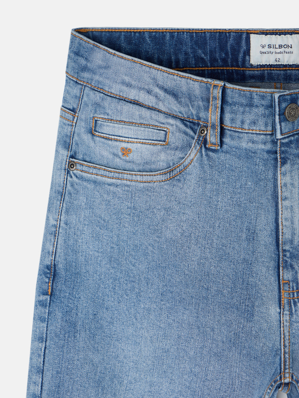 Pantalon sport en jean bleu moyen