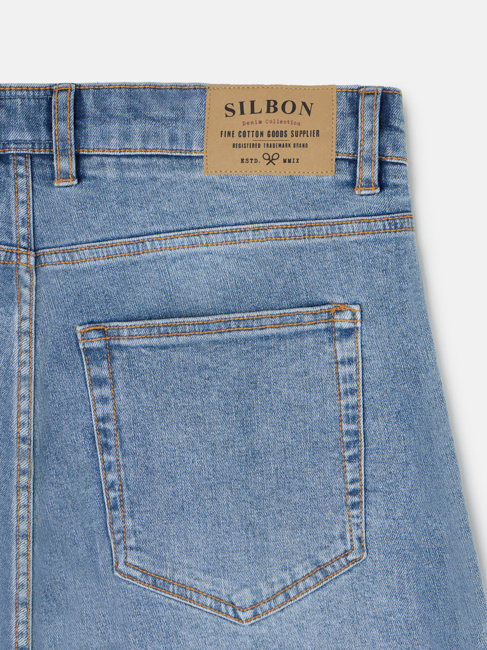 Pantalon sport en jean bleu moyen