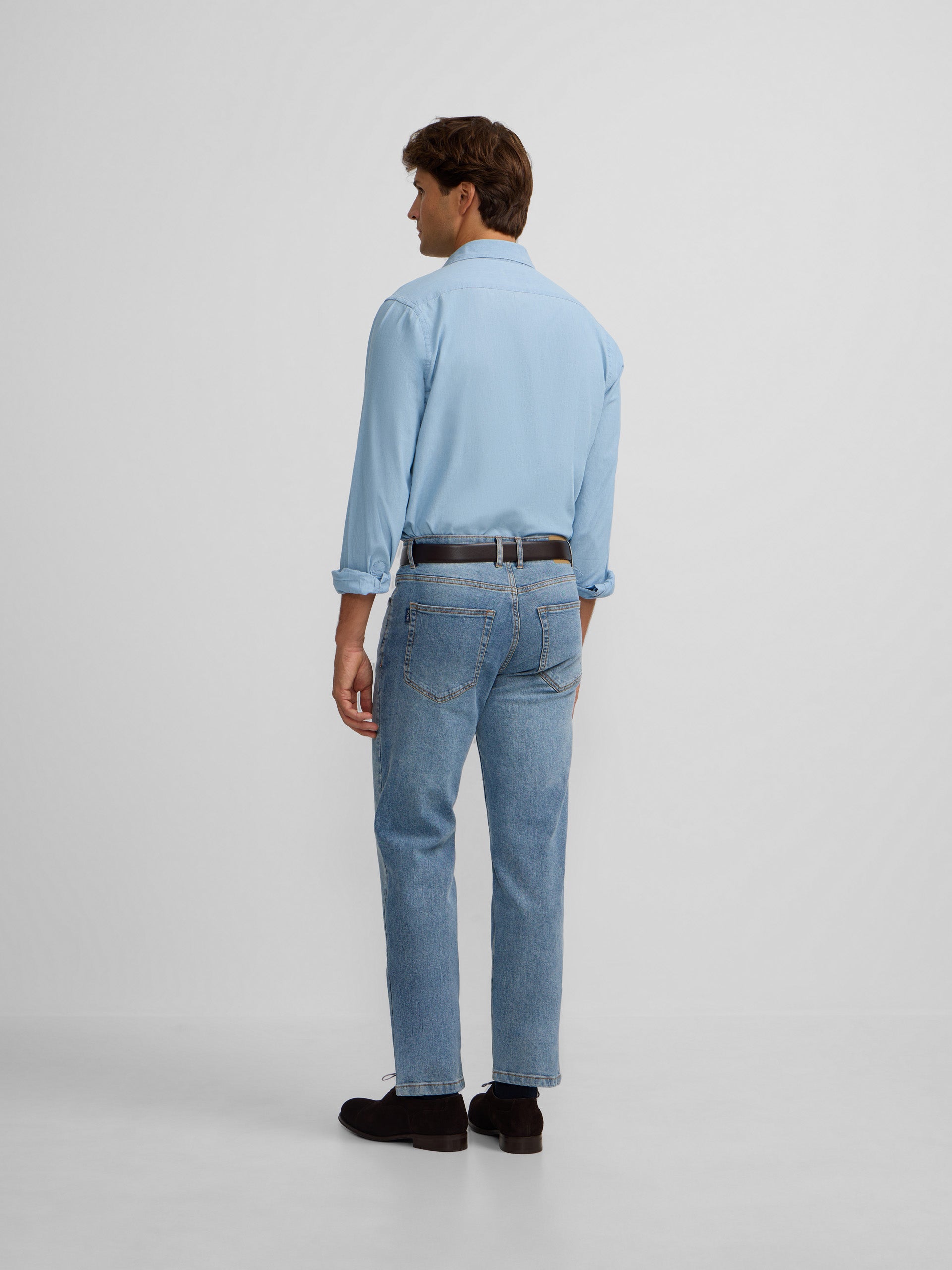 Pantalon sport denim azul medio