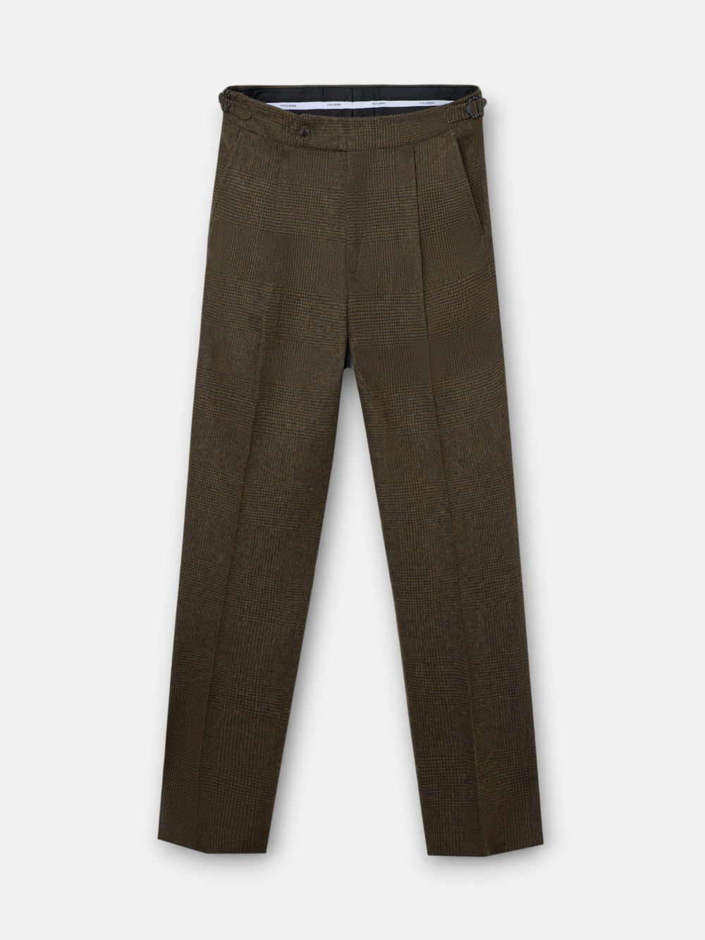 Pantalon traje unique gales verde marron