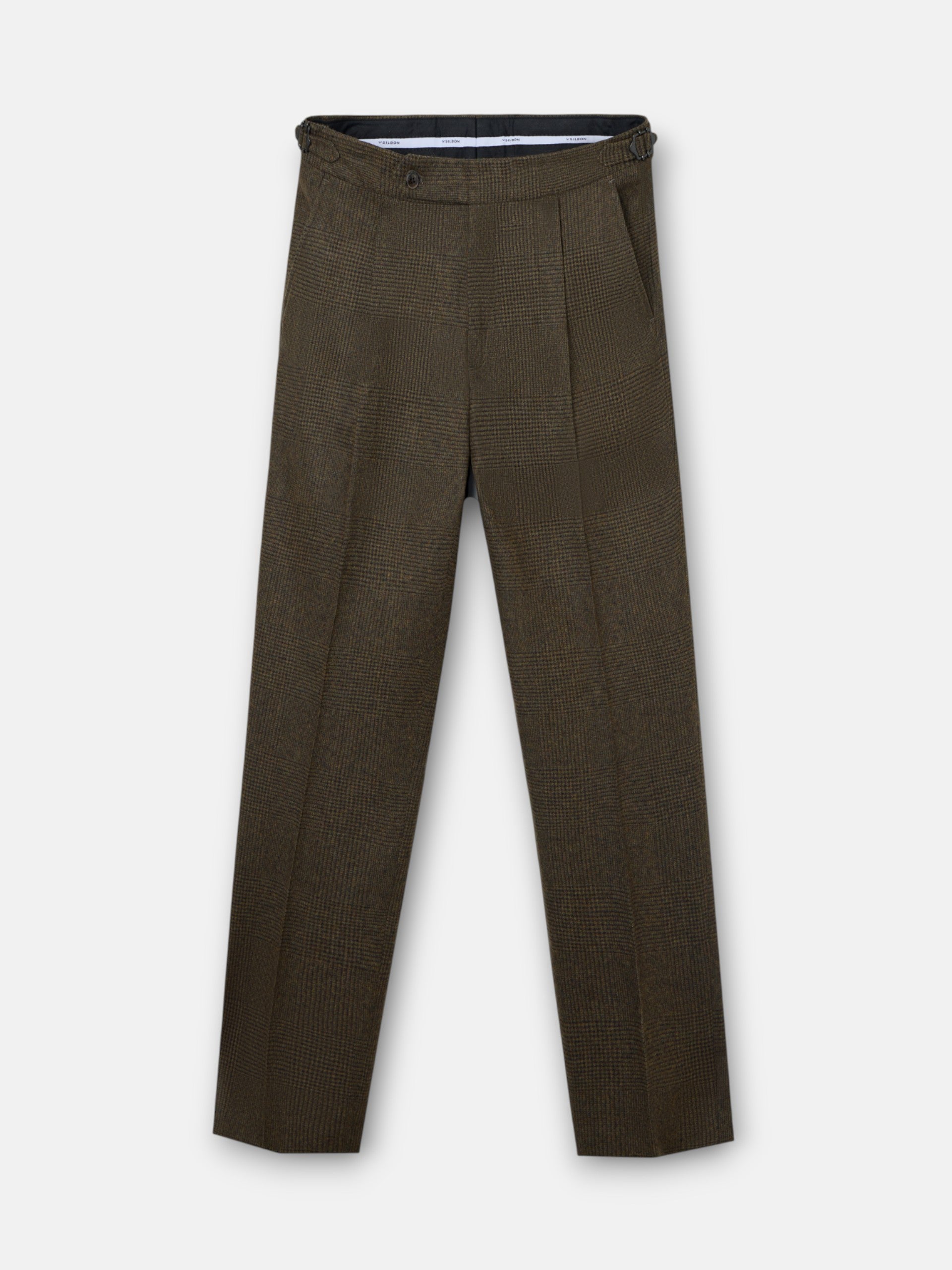 Pantalon traje unique gales verde marron