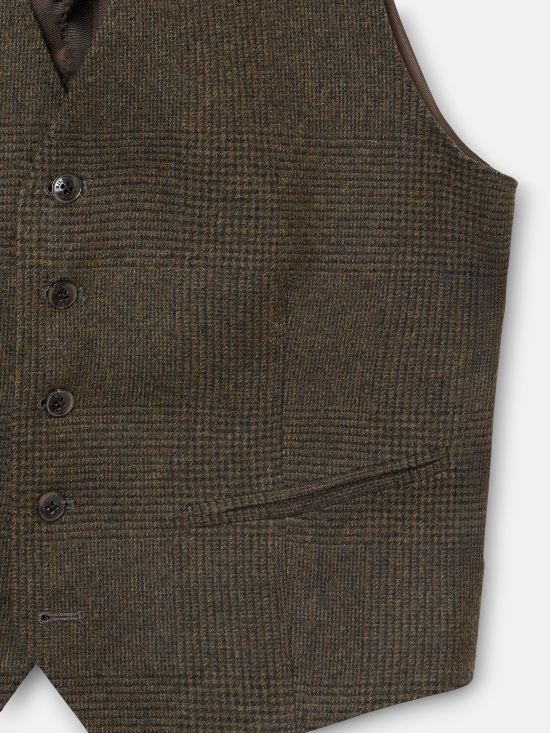 Chaleco traje unique gales verde marron