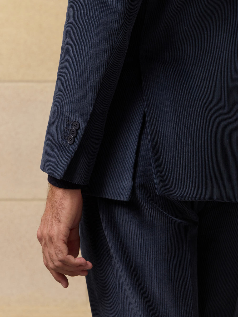 Americana traje unique pana azul marino