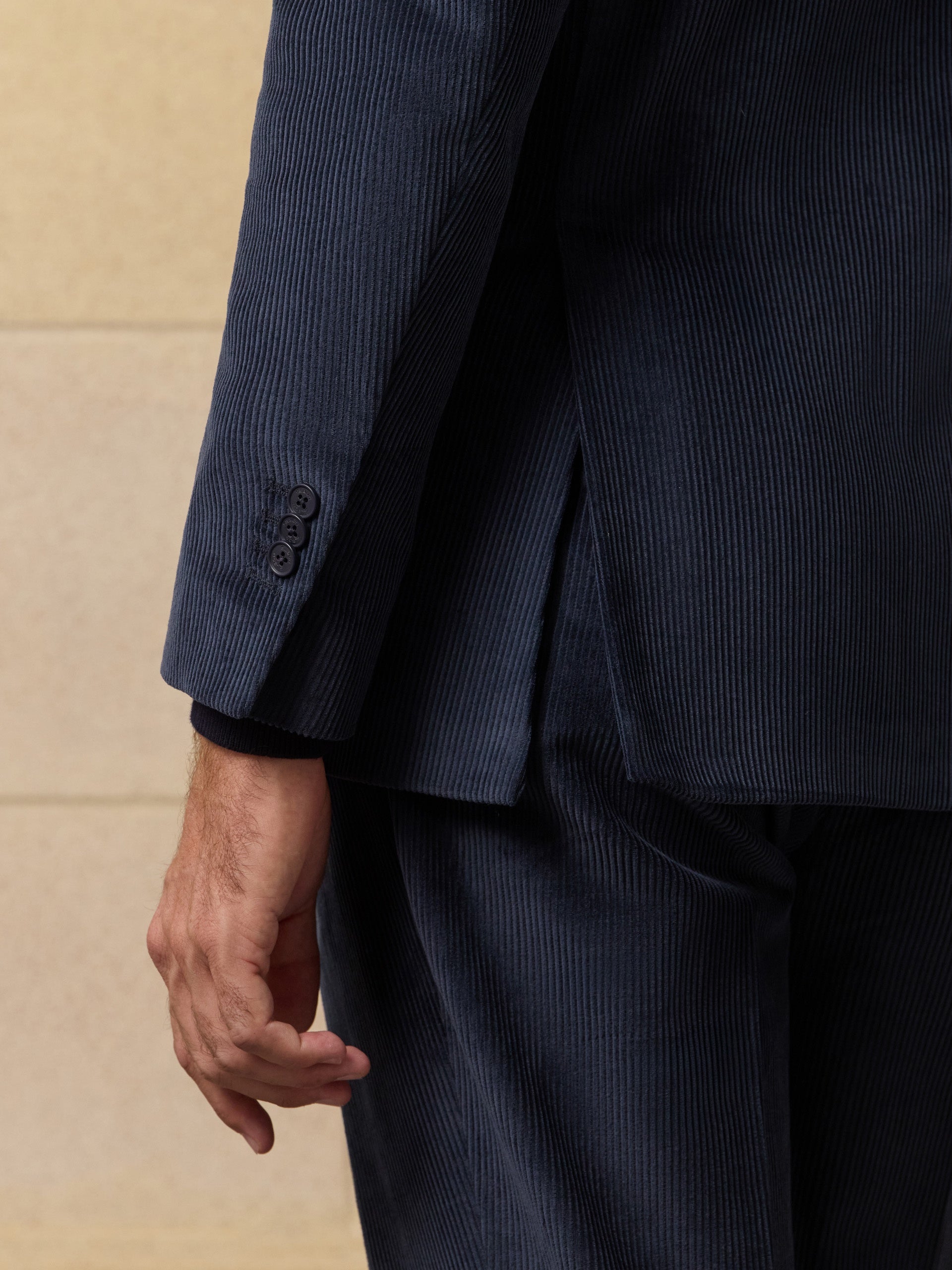 Americana traje unique pana azul marino