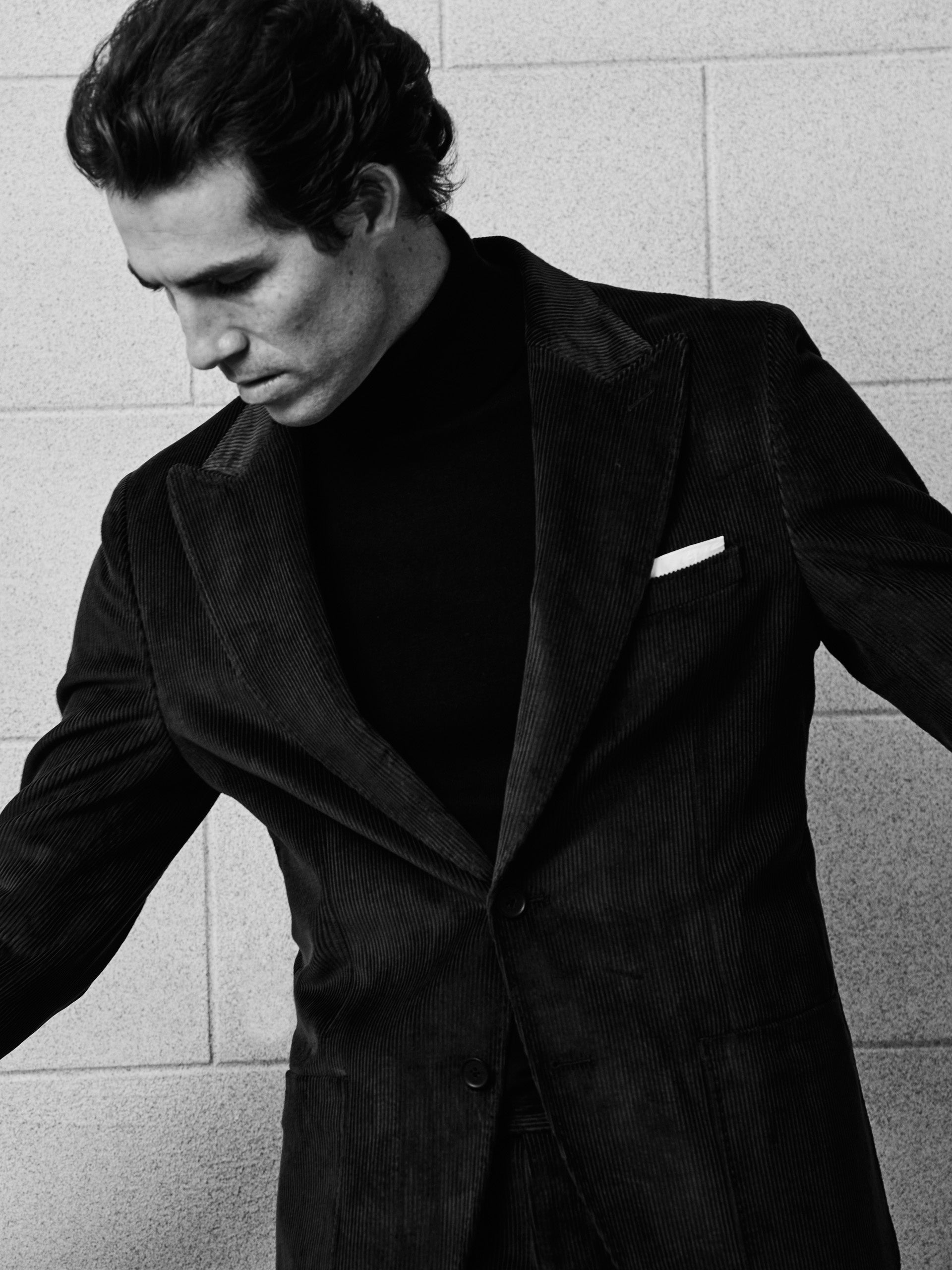 Americana traje unique pana azul marino