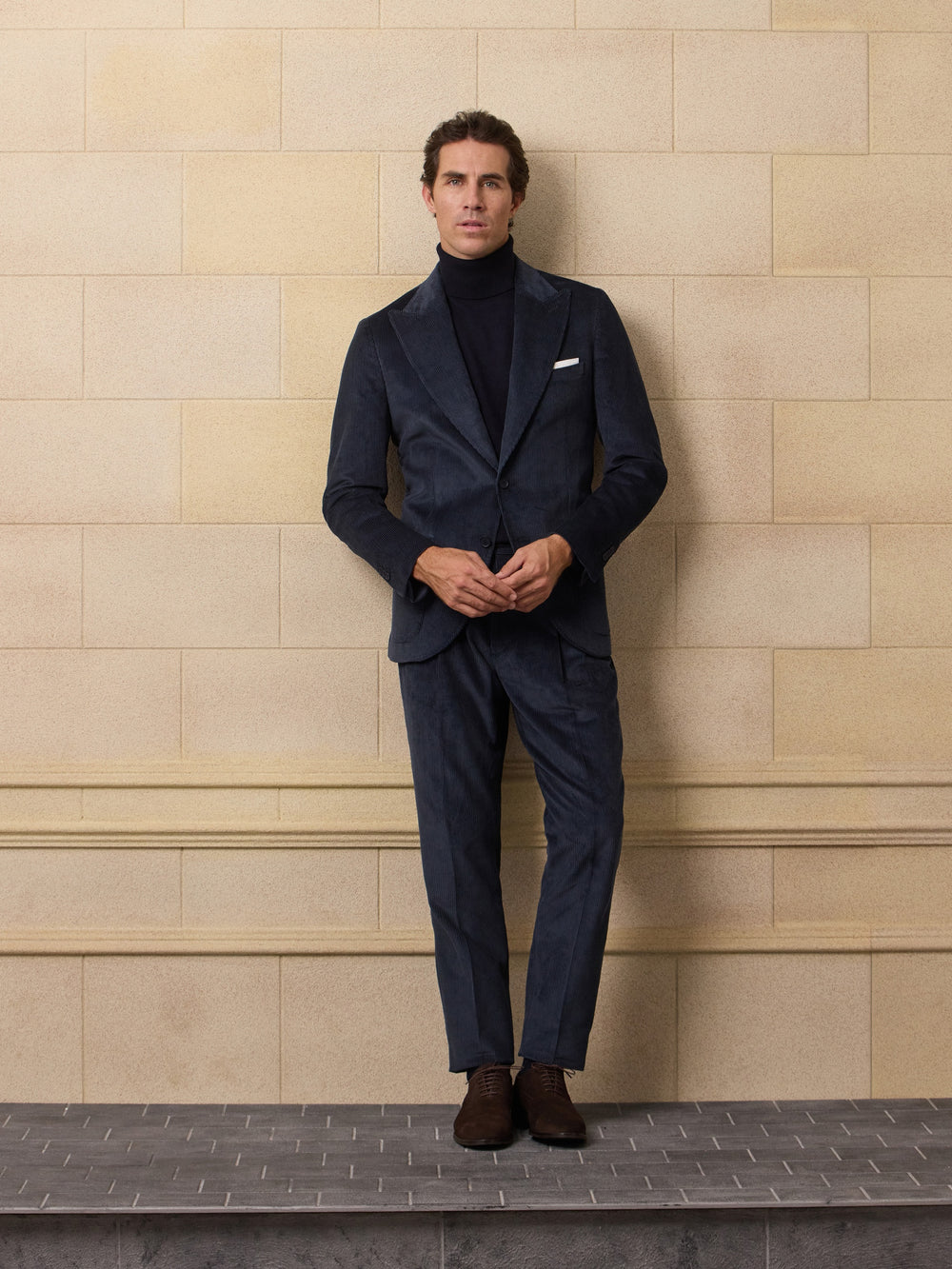 Americana traje unique pana azul marino