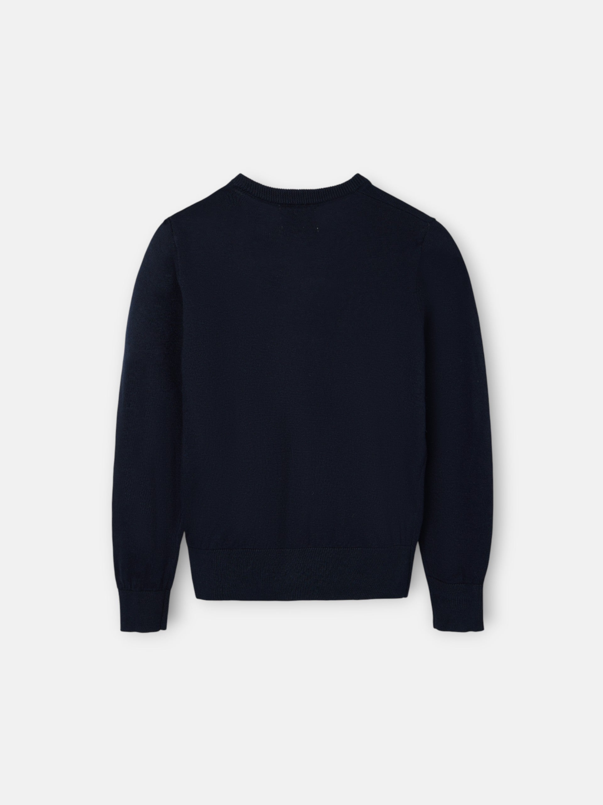 Pull bleu marine col V pour enfant