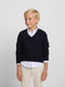 Kids v neck navy blue sweater