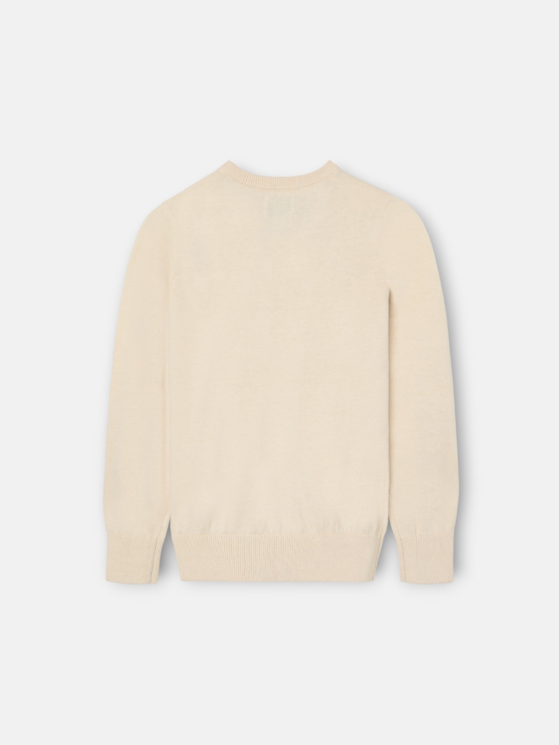 Camisola de criança bege com decote em V