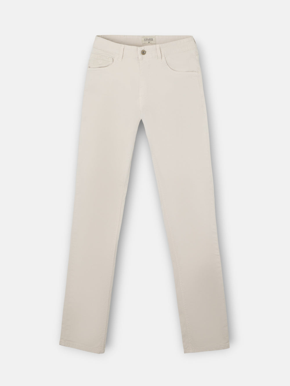 Light beige corduroy five-pocket pants