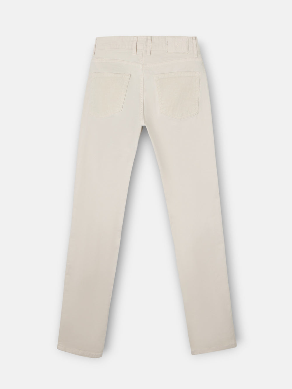 Light beige corduroy five-pocket pants