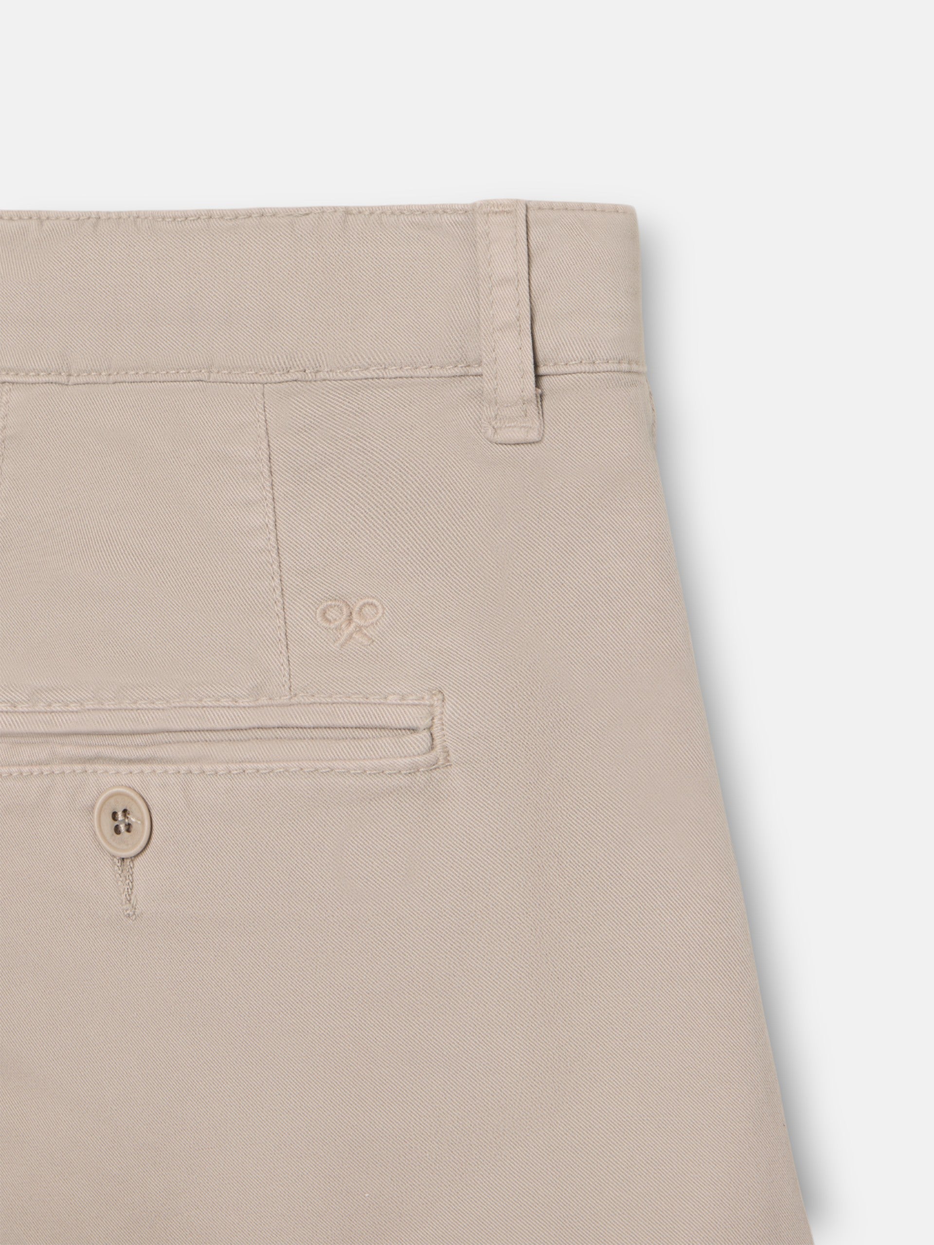 Beige pleated cargo jogger pants