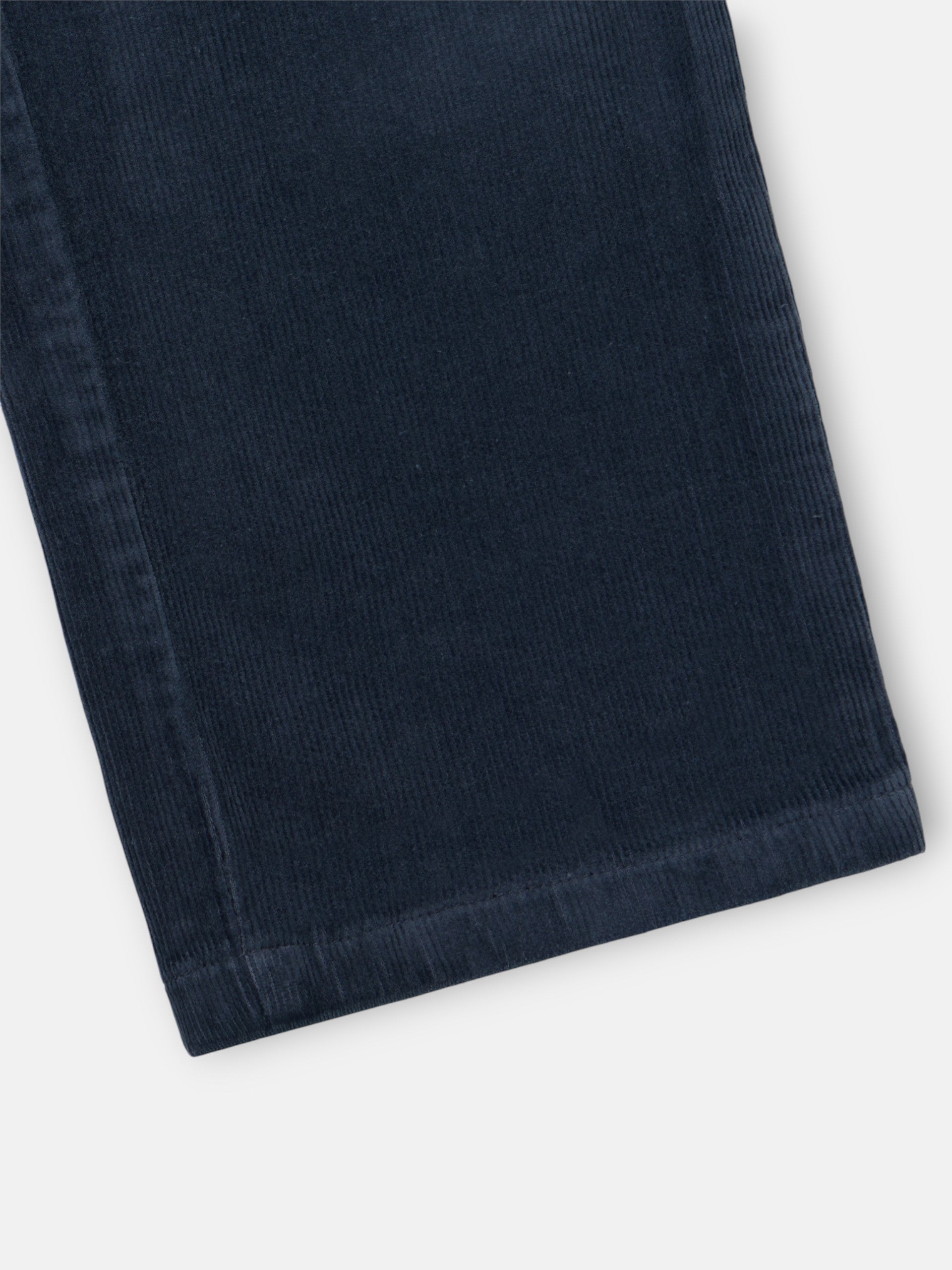 Pantalon de jogging en velours côtelé bleu marine à plis