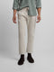 Light beige corduroy pleated jogger pants