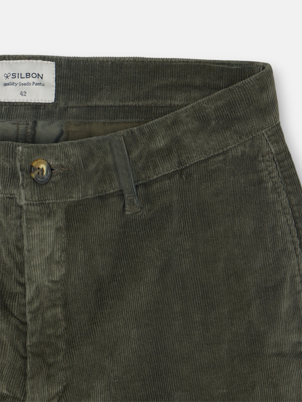 Pantalon de sport chinois en velours côtelé vert