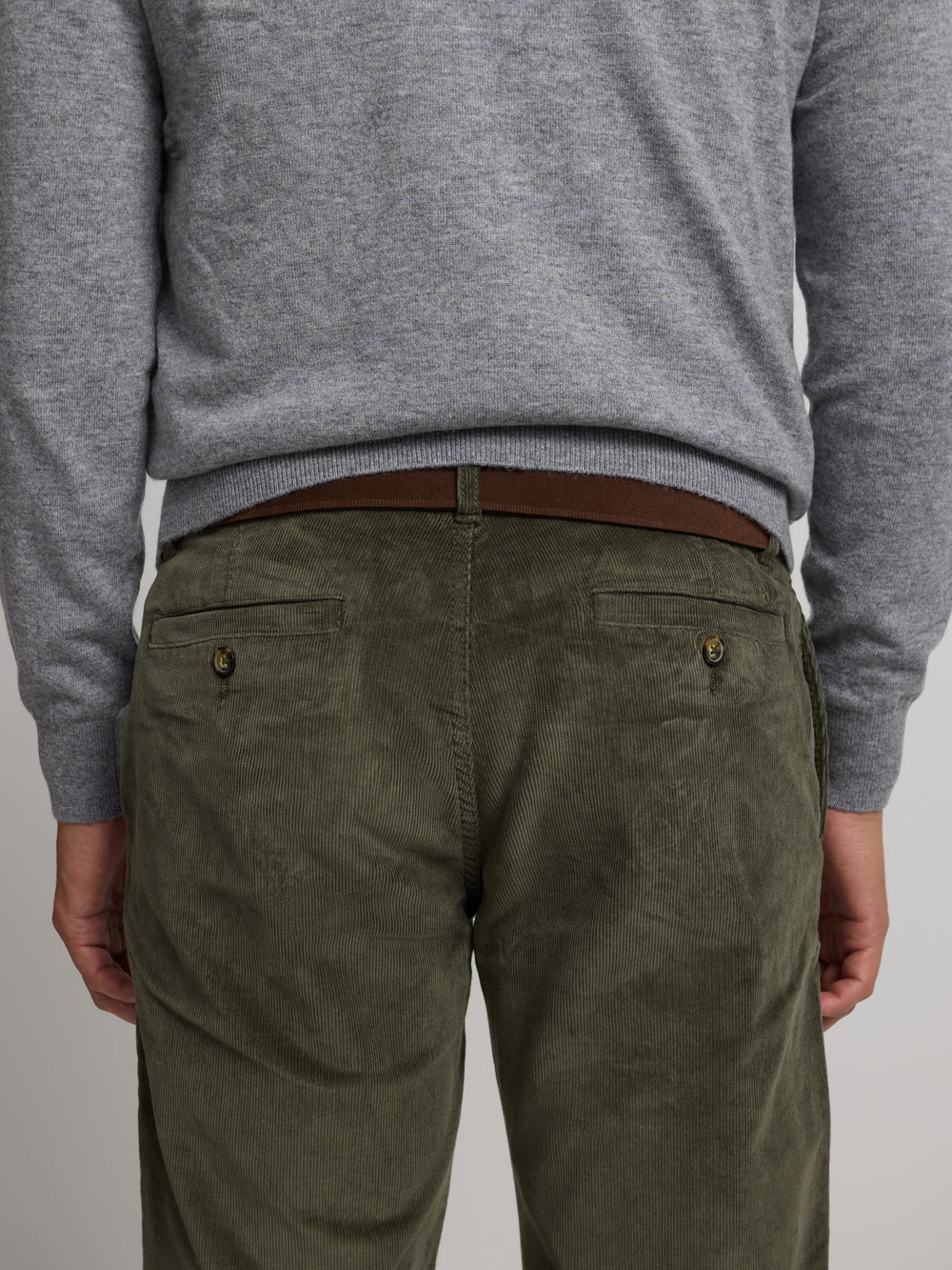 Pantalon de sport chinois en velours côtelé vert