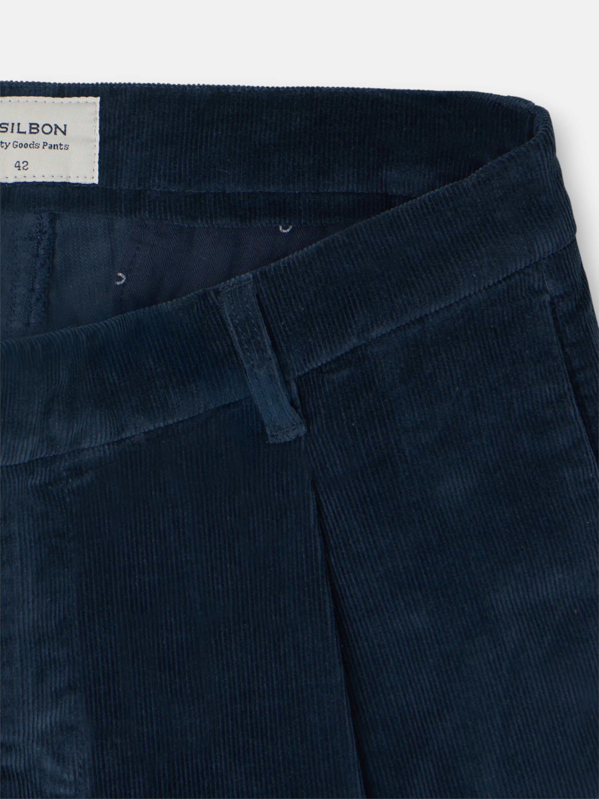 Pantalon sport chino pana pinzas azul marino