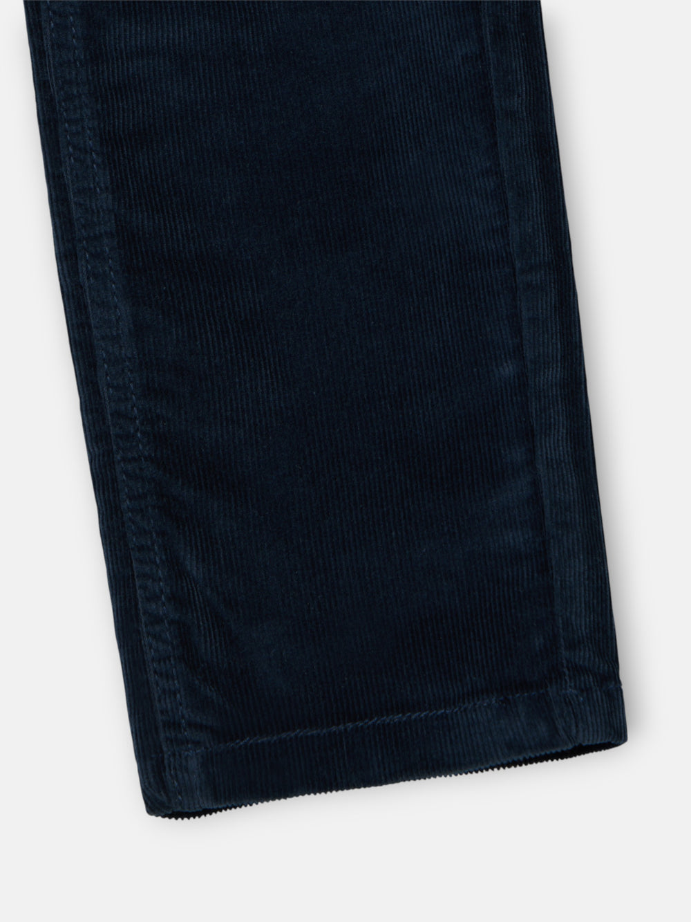 Navy blue corduroy five-pocket sports trousers