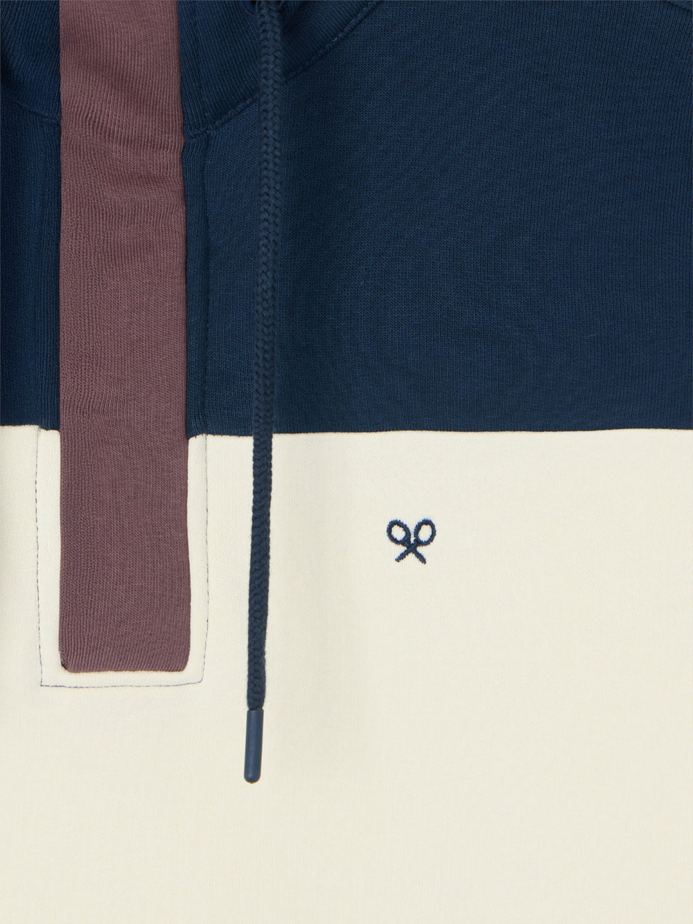 Sudadera relaxed fit multicolor crema