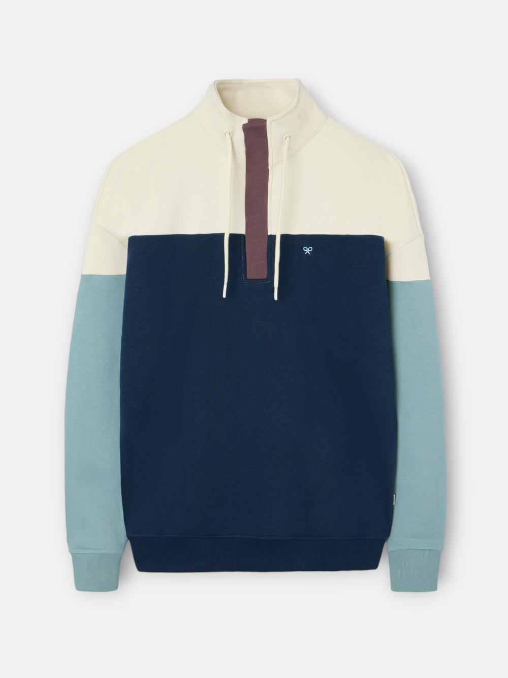 Sudadera relaxed fit multicolor azul marino