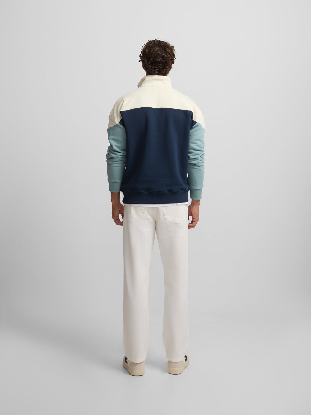 Sudadera relaxed fit multicolor azul marino