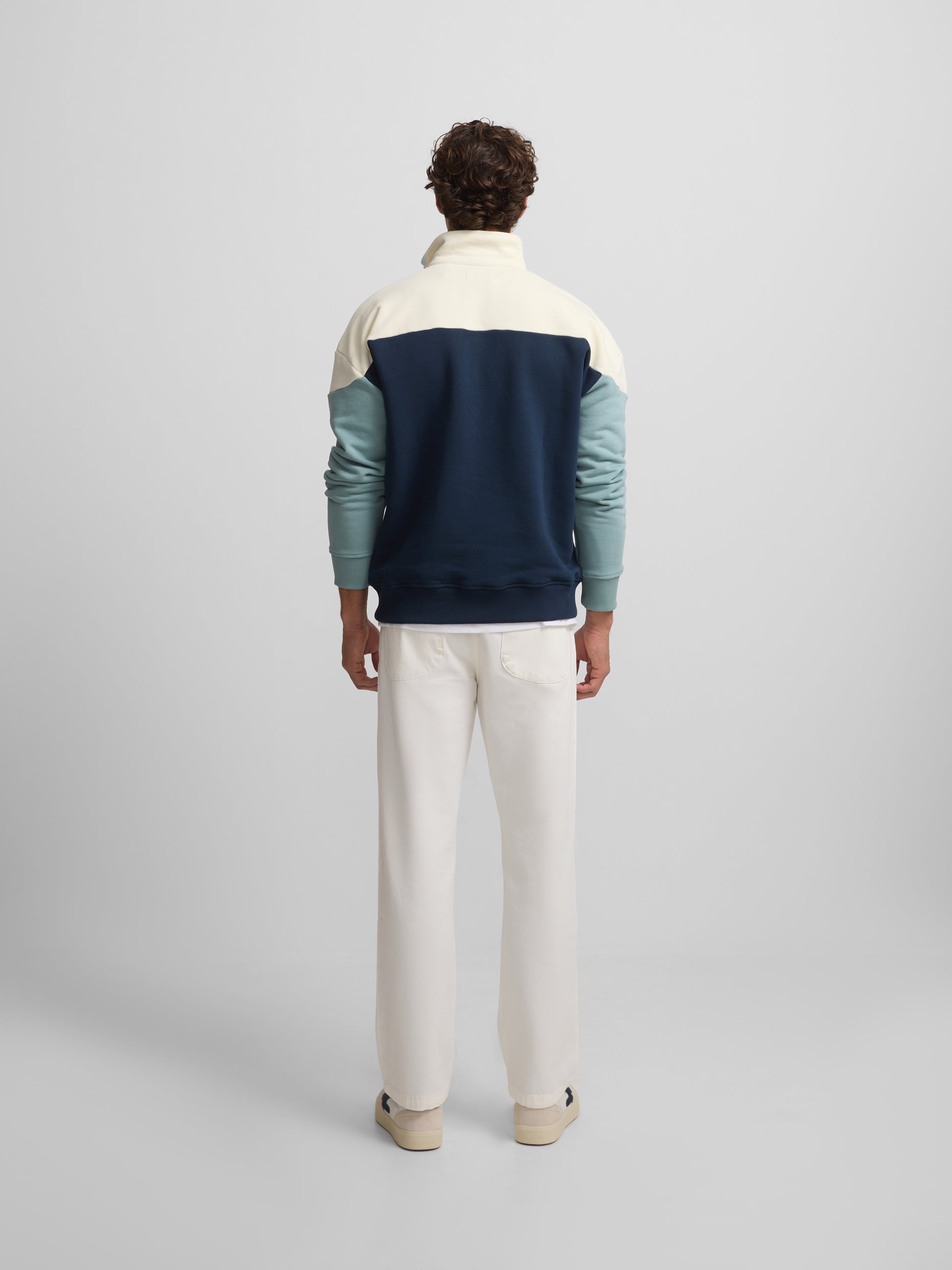 Sudadera relaxed fit multicolor azul marino