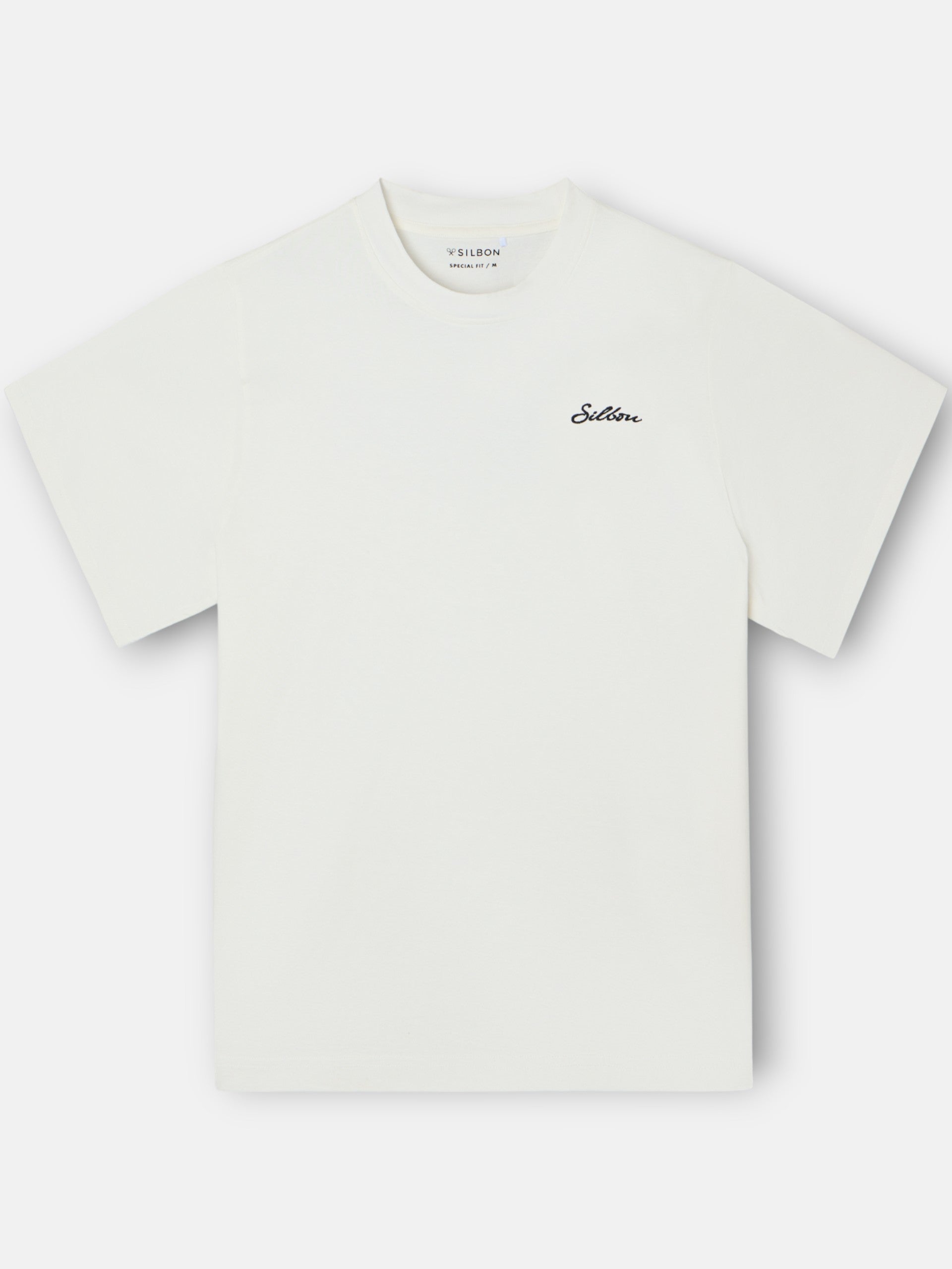 Camiseta dark special fit silbon rackets crema