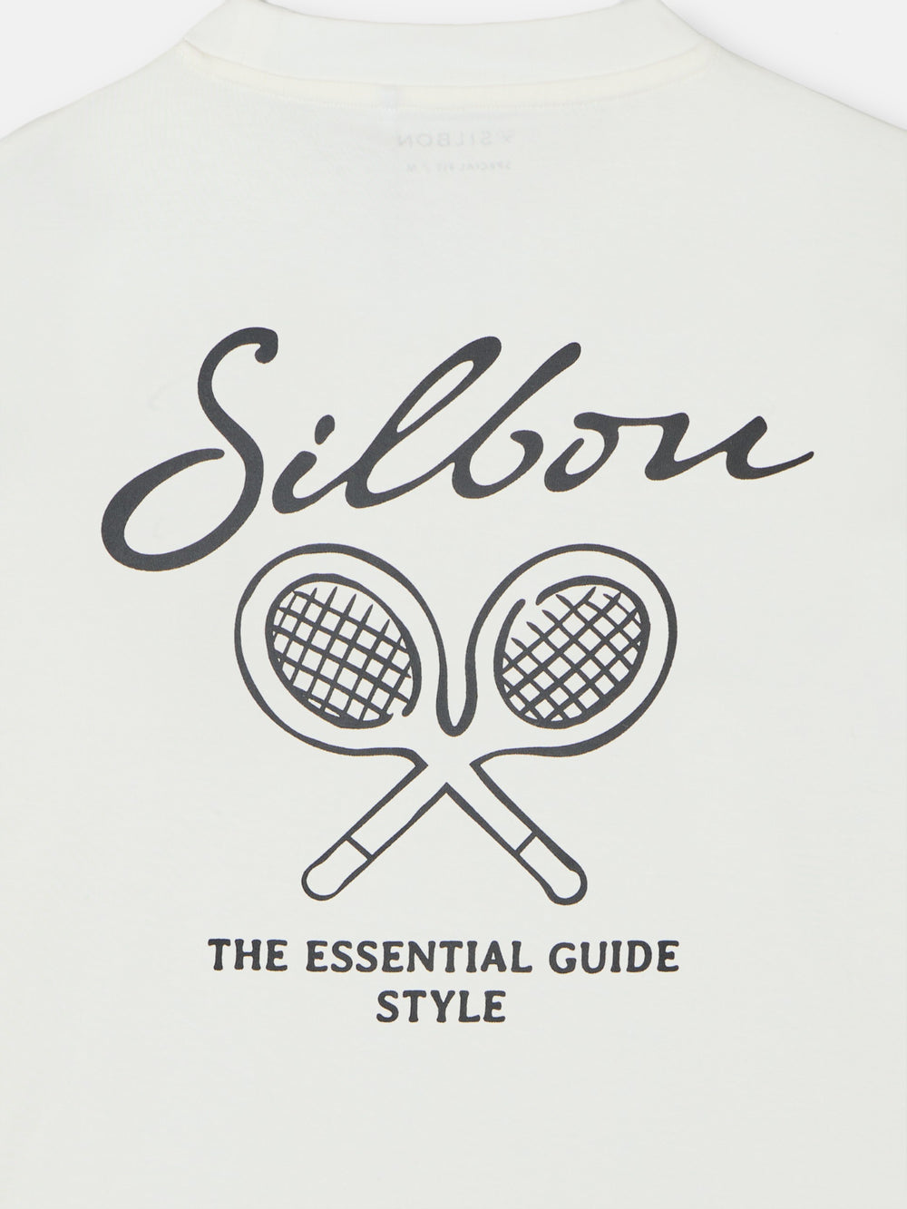 Camiseta dark special fit silbon rackets crema