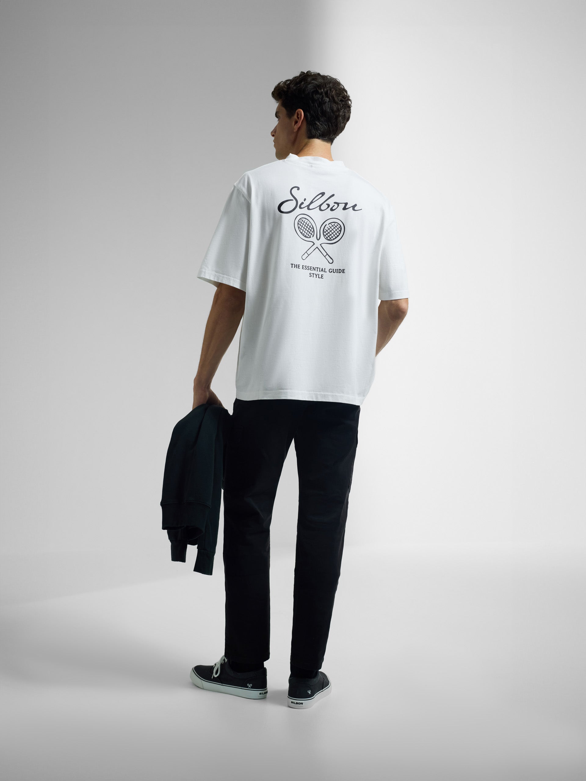 Camiseta dark special fit silbon rackets crema